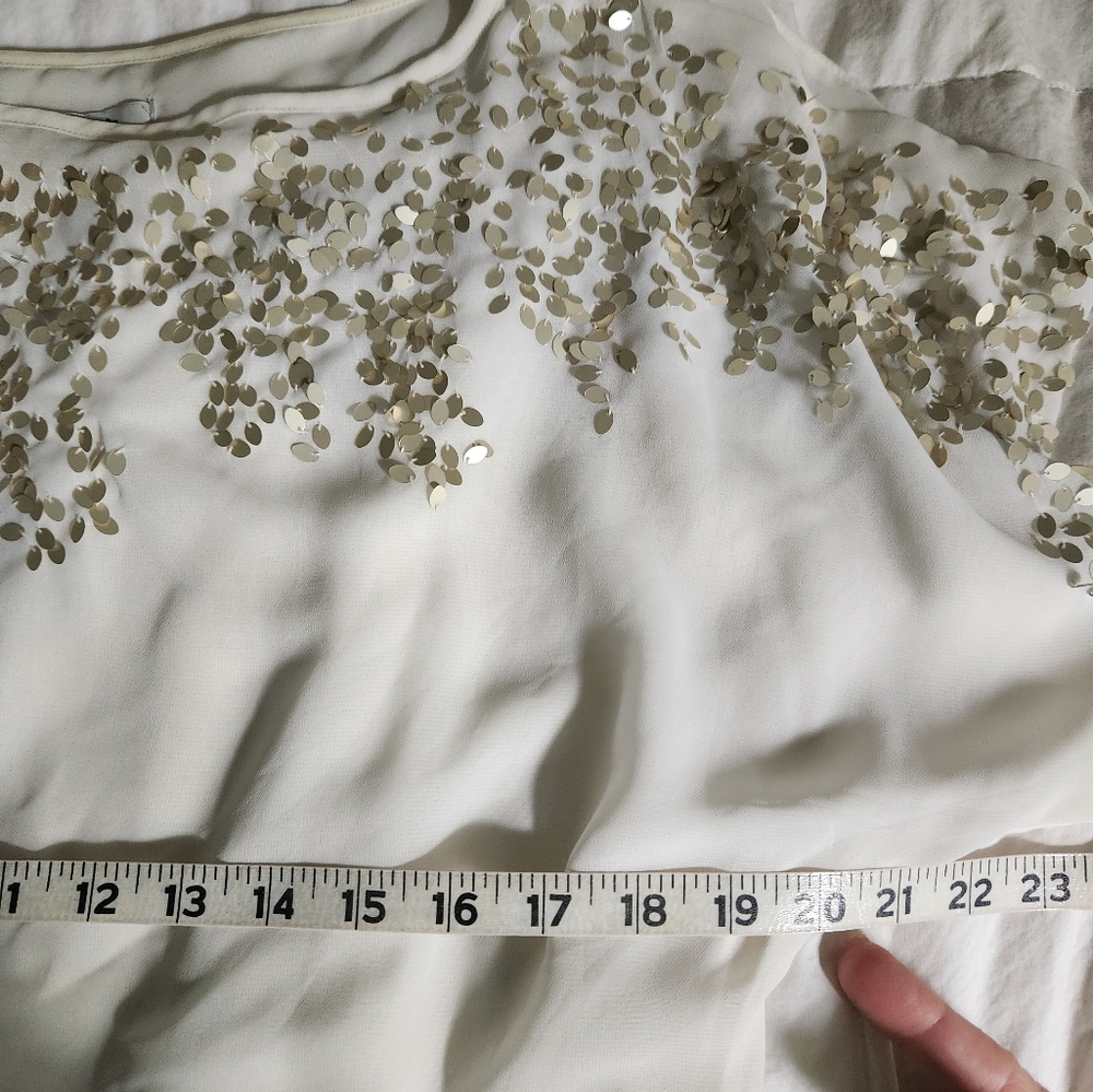 Cache Top Size Xsmall Sequins White - Picture 7 of 8